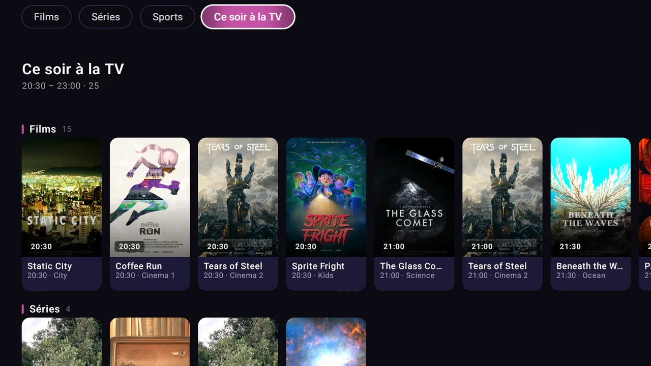 Écran de BurgTV: Lecteur IPTV · M3U · Xtream Codes